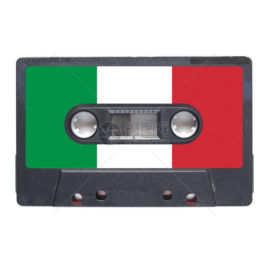 磁带盒白色空白立体声电子产品艺术旗帜记录音响国家音乐图片