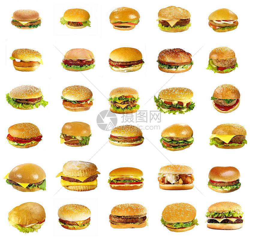 汉堡和奶酪汉堡晚餐蔬菜包子午餐牛肉饮食营养垃圾芝麻餐厅图片