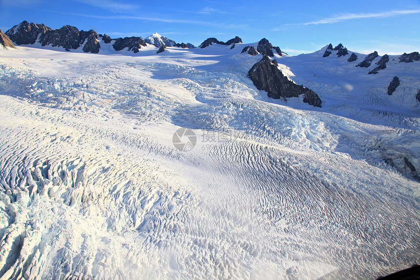 弗朗兹·约瑟夫冰川位于顶端图片