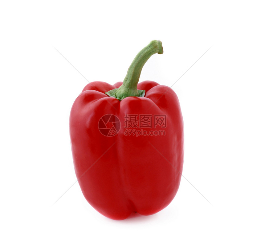 白色背景上孤立的胡椒蔬菜营养水果食物辣椒红色图片