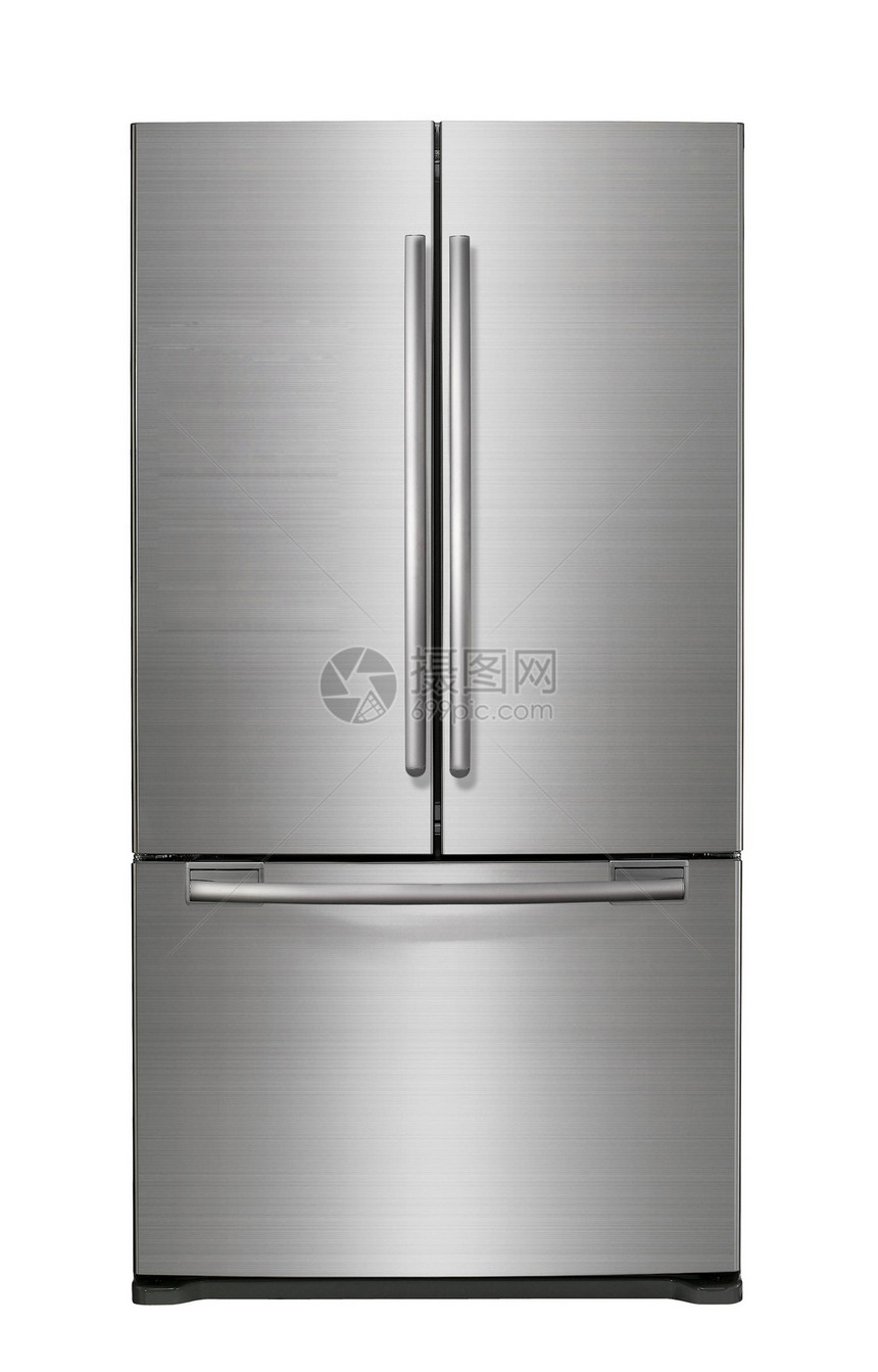 现代冰箱白色清凉厨房地面家庭厨具冷却器图片