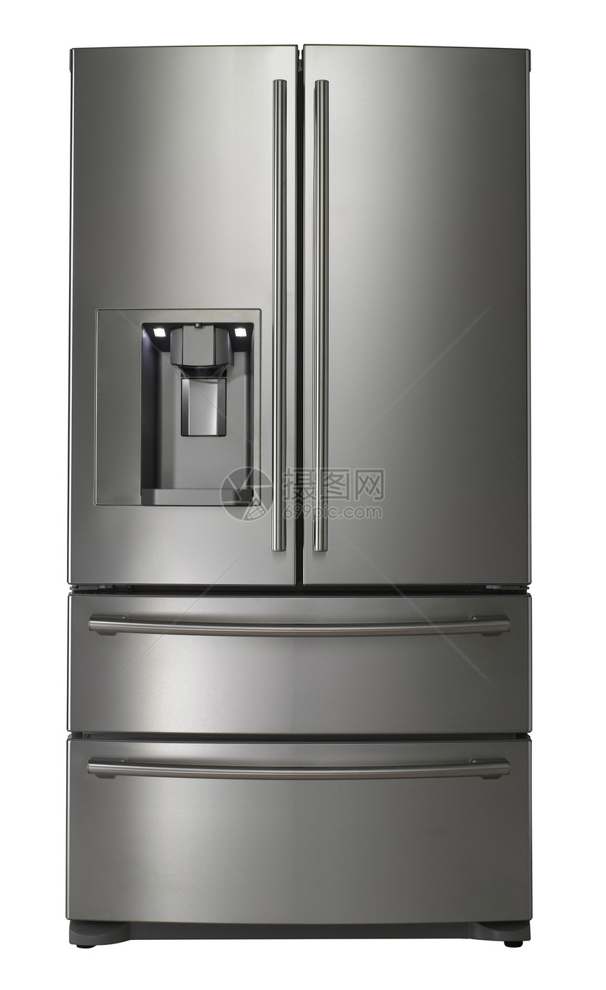 现代冰箱冷却器厨具清凉地面家庭厨房白色图片