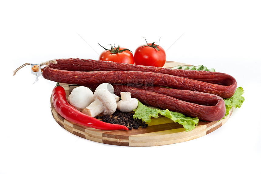 与蔬菜结合的香肠手指美食食物男性牛肉早餐黄瓜产品香料猪肉图片