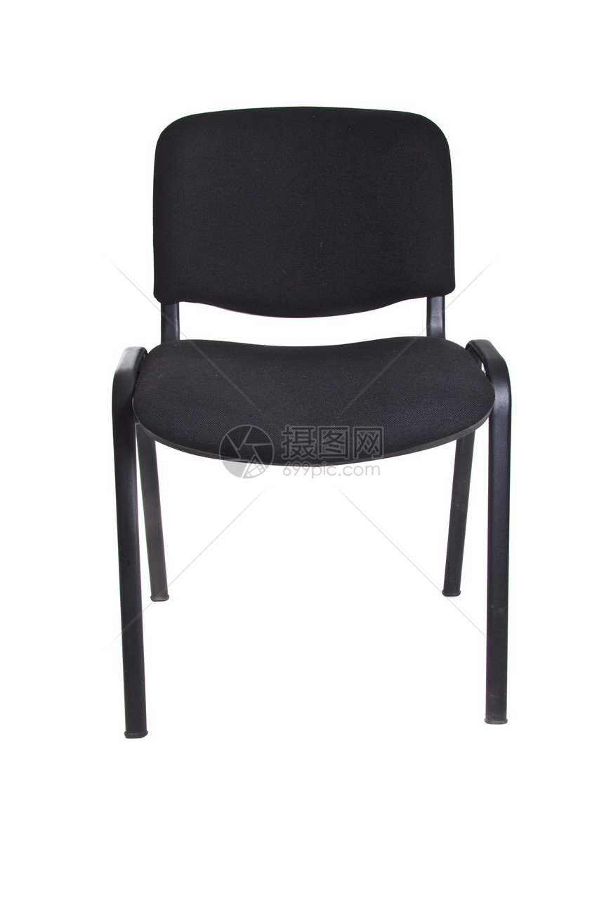 白色上隔离的黑色黑桌椅椅子商业休息家具办公室职业座位图片