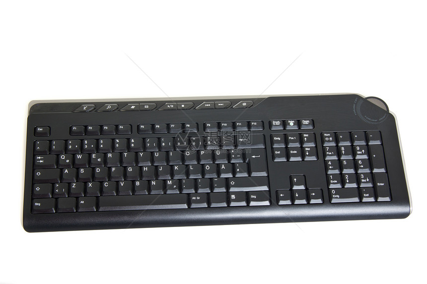 白上孤立的计算机键盘按钮商业电脑字母塑料老鼠数字数据酒吧打字稿图片