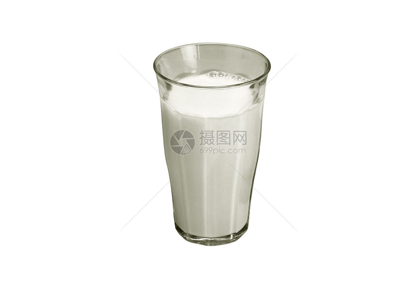 白色背景的牛奶杯子图片