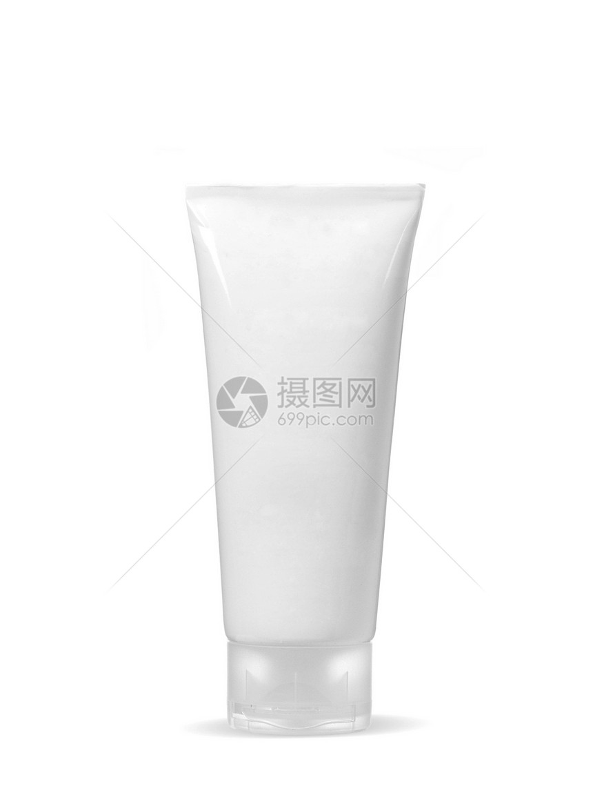 白色立方管 复制空间隔离空白化妆品奶油瓶子商业卫生洗剂药品沙龙洗澡图片