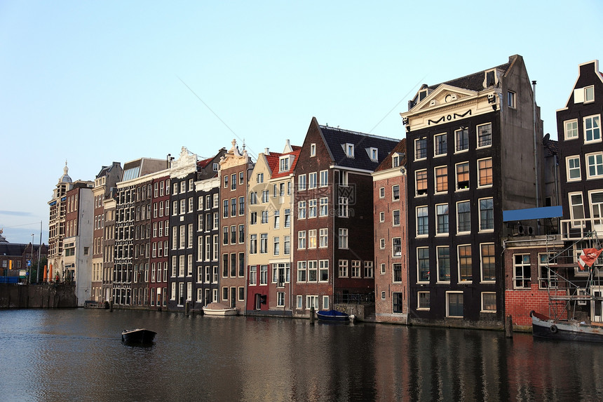 阿姆斯特丹 荷兰 欧洲的古老历史房屋图片