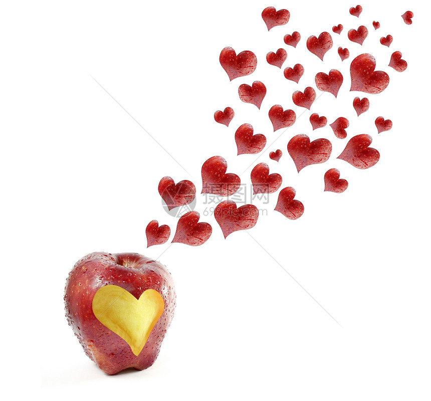 红苹果午餐健康饮食饮食损失食物早餐活力爱心营养水果图片