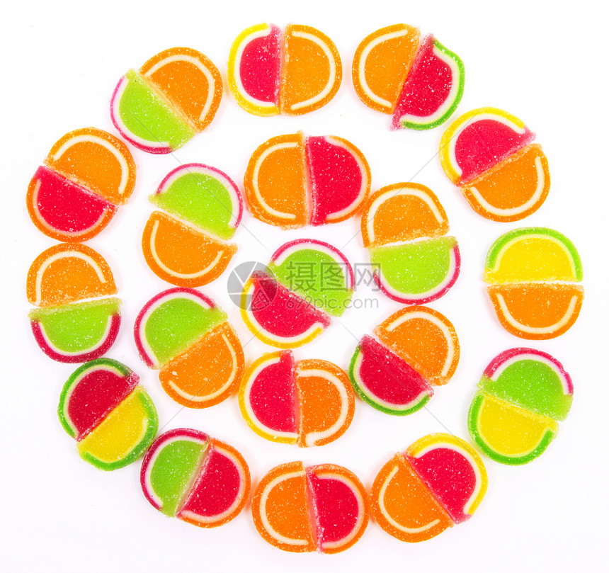 色彩多彩的果冻糖图片