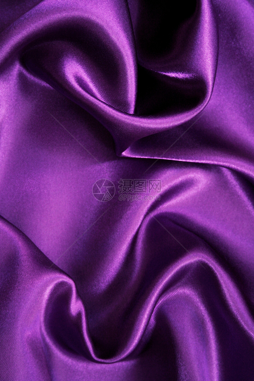 平滑优雅的丝绸投标银色感性材料曲线布料紫丁香粉色版税织物图片