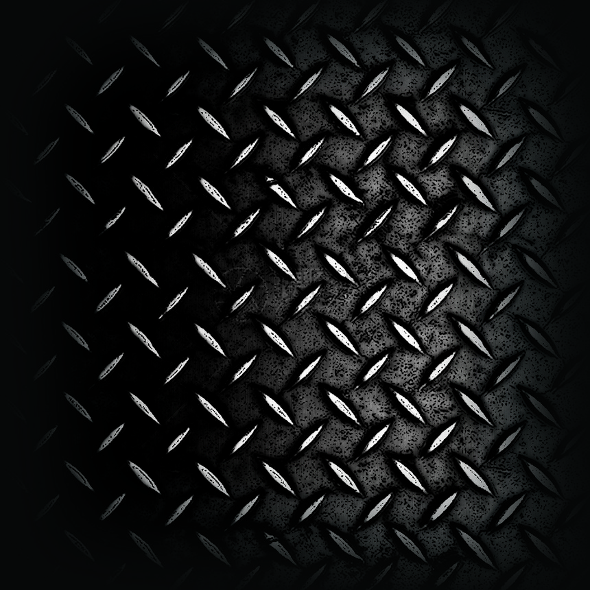 Grunge黑钻石板金属钣金韧性钻石板铁盘子踏板工业力量图片