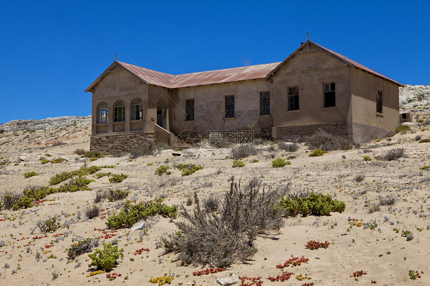 非洲纳米比亚市Kolmanskop鬼城旧房子图片