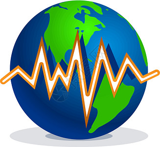 地球和地震线高清图片