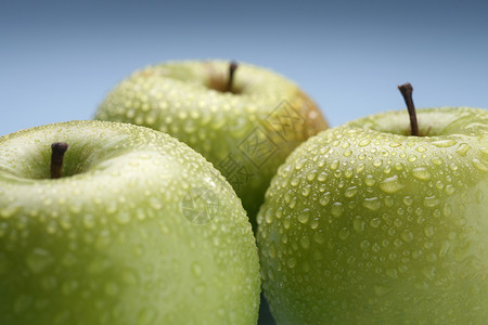 绿苹果绿色水果食物背景图片