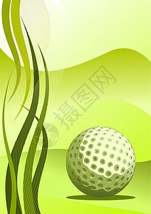 草地里精灵球矢量高尔夫背景插图竞赛运动卡片乐趣高尔夫球闲暇爱好球座游戏设计图片