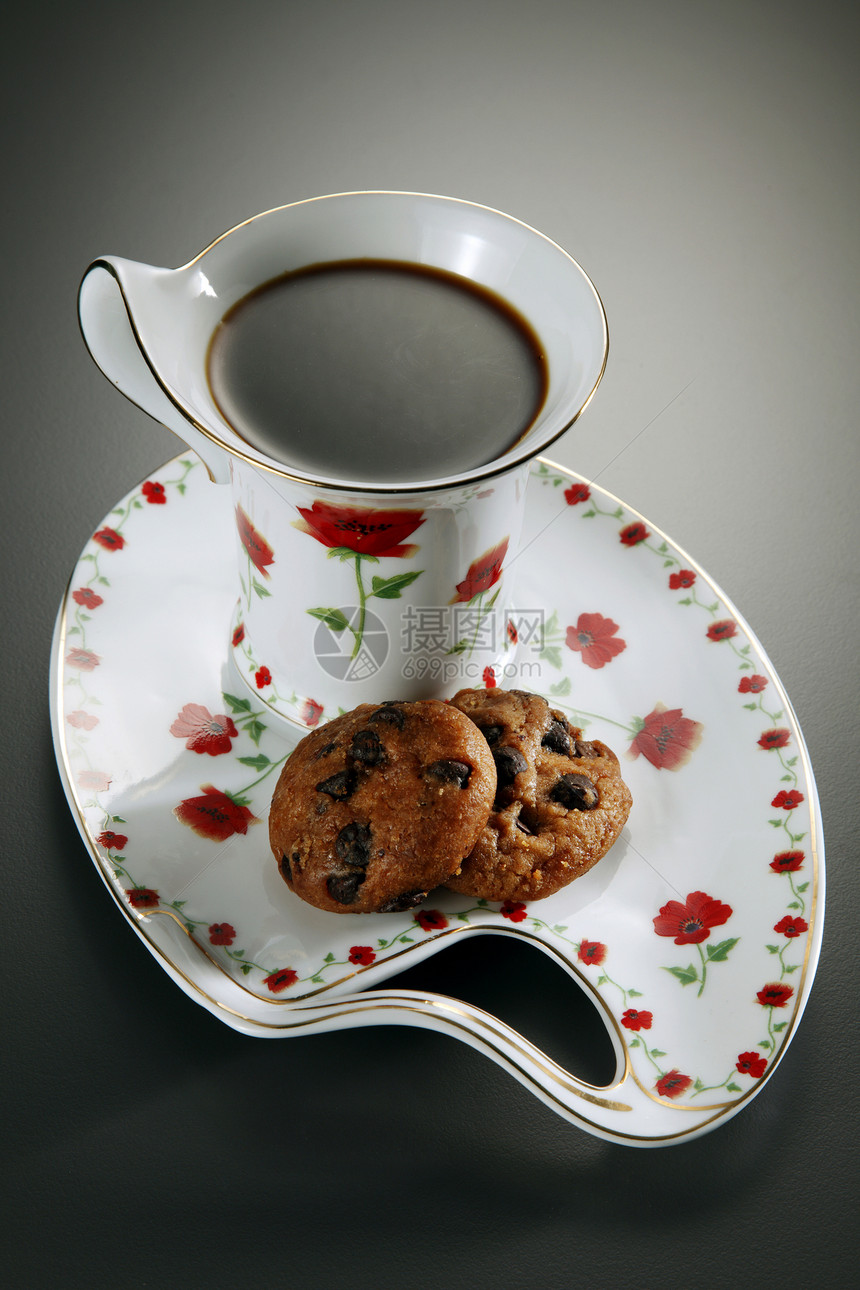 五点钟咖啡影棚水平巧克力静物焦距食物茶托咖啡杯杯子图片