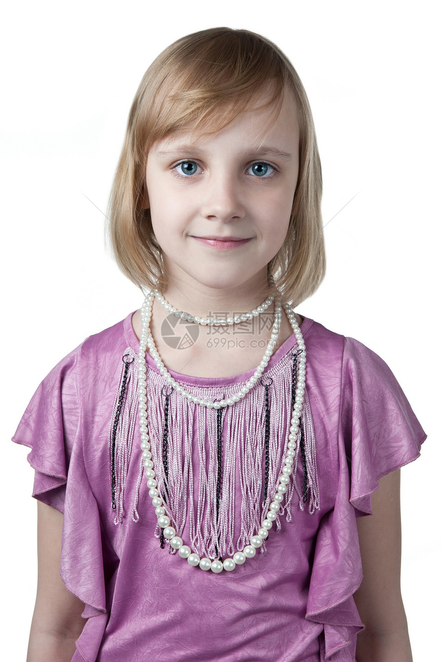 穿紫裙子的小公主童年女孩紫色快乐公主乐趣孩子女性想像力白色图片