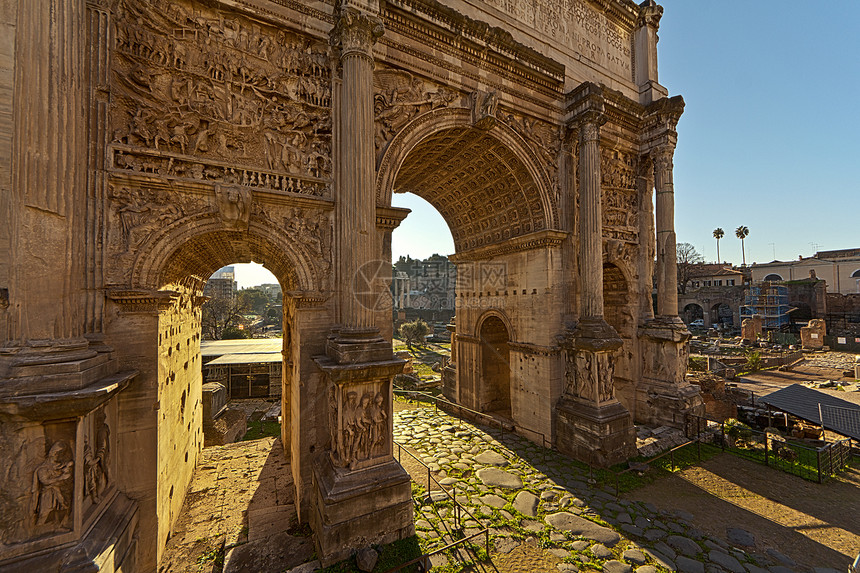 古罗马废墟外观结构历史石头目的地纪念碑旅游城镇地方建筑学图片