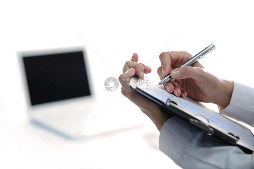 商业妇女作笔记和背景笔记笔记图片