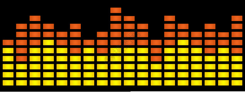 图形平衡器休闲黑色黄色噪音平衡音乐展示体积娱乐橙子背景图片