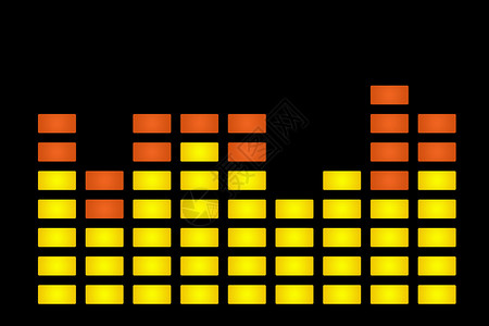图形平衡器余额黄色展示平衡休闲橙子噪音响度音乐黑色背景图片