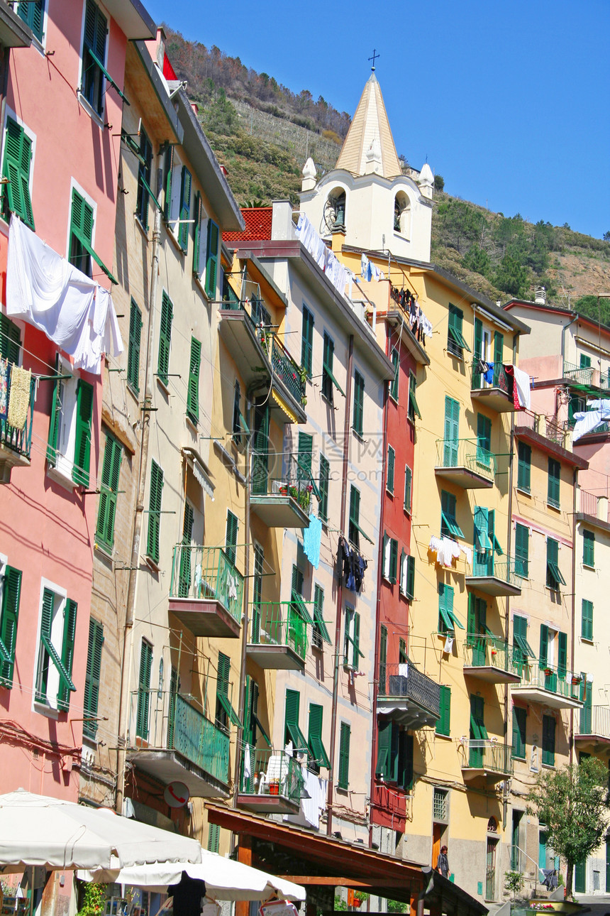 意大利村国家大地钓鱼小艇吸引力旅游房子建筑学窗户沿海图片
