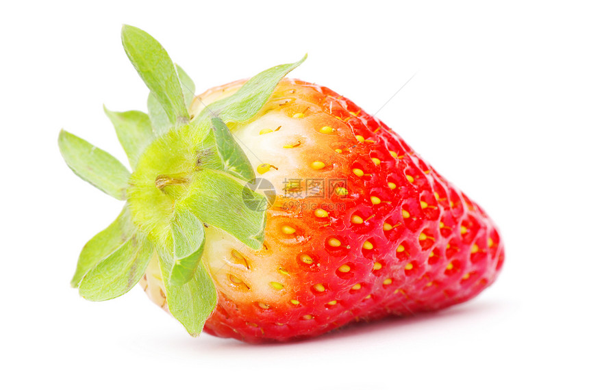 草莓团体红色浆果绿色食物白色叶子水果宏观种子图片