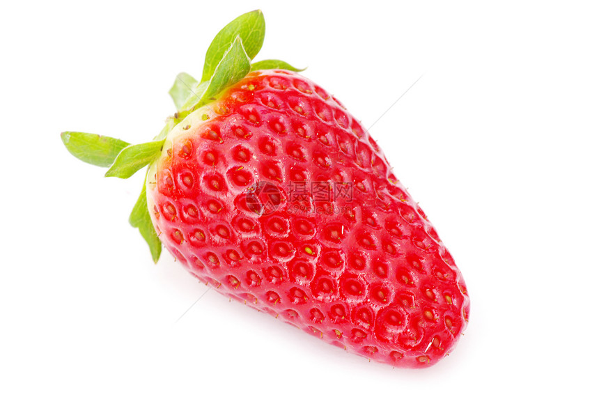 草莓团体宏观叶子水果食物绿色白色活力红色种子图片