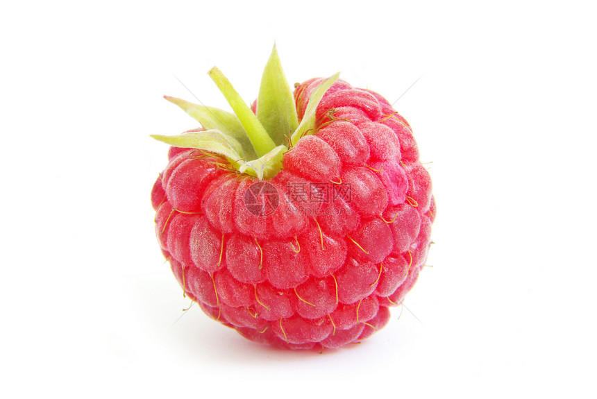 树莓草莓覆盆子甜点饮食水果活力花园红色果味宏观白色图片