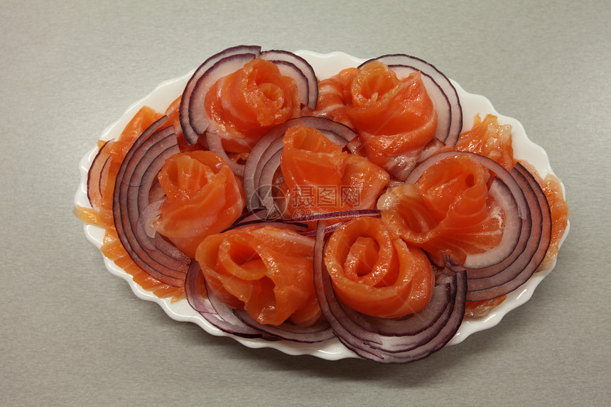 切片饭菜洋葱菜肴红色戒指饮食小吃原油食物蔬菜图片