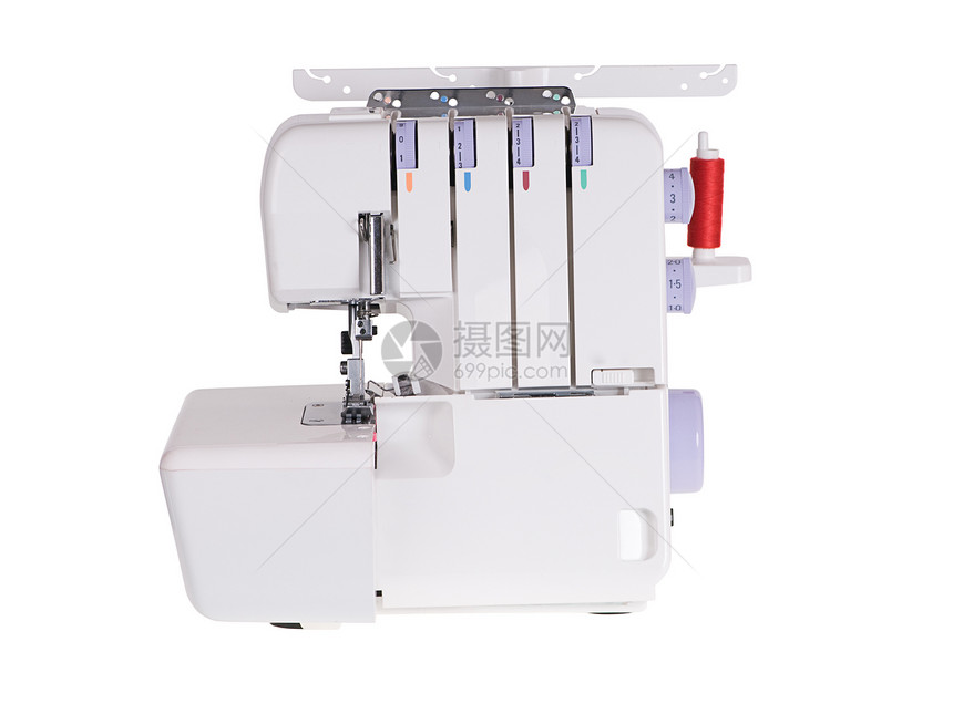 缝纫机塑料白色针线活机器包缝机械工具裁缝图片