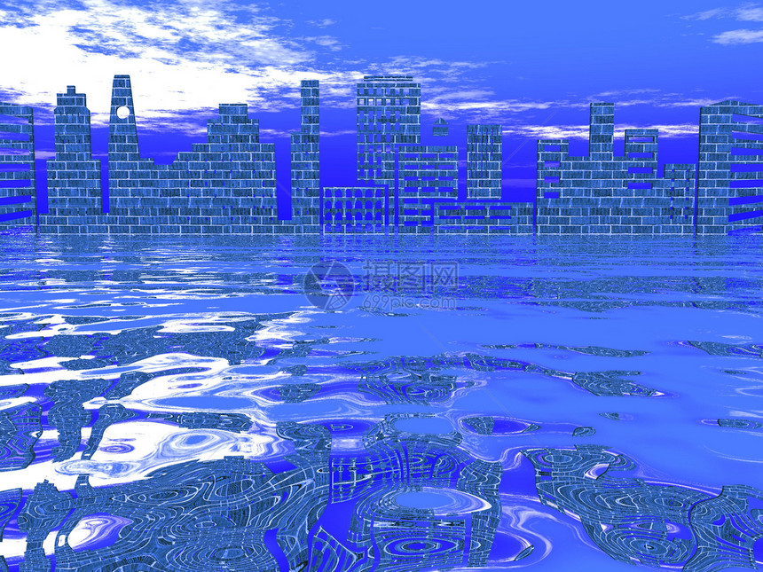 城市及其蒸汽洪水建筑学全景溪流摩天大楼天空建筑物建筑旅行图片