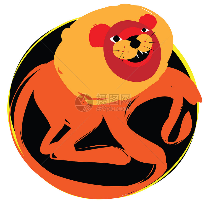 黄道二亚克标志狮子图片