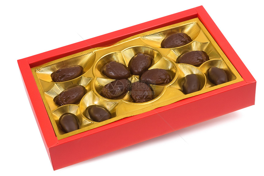 巧克力糖甜点棕色可可宏观牛奶糖果糕点食物小吃盒子图片
