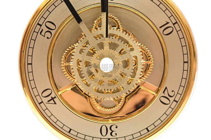 配有齿轮的闭金钟时间古董轮子倒数小时压力合金数字拨号手表图片