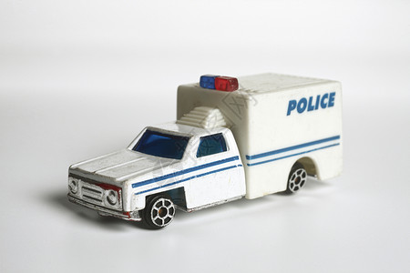 救护车运输部门货车白色警察灰尘车轮玩具背景图片