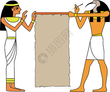 布比斯湾矢量的埃及神雕像考古学金字塔王国电脑绘画国王横幅魔法宗教插画