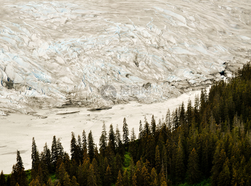 阿拉斯加冰川爬坡丘陵冰山蓝色山脉图片