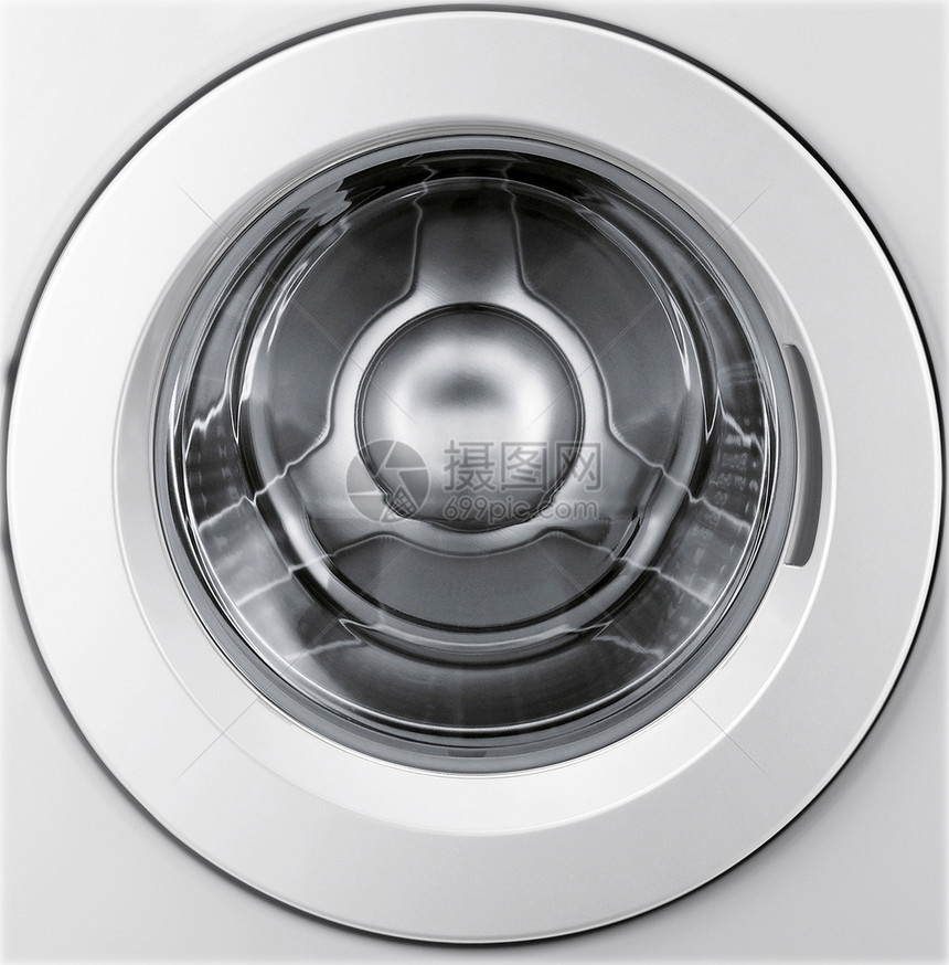 洗衣机门的特写温度电子产品玻璃公用事业圆形圆圈拨号垫圈洗衣店卫生图片