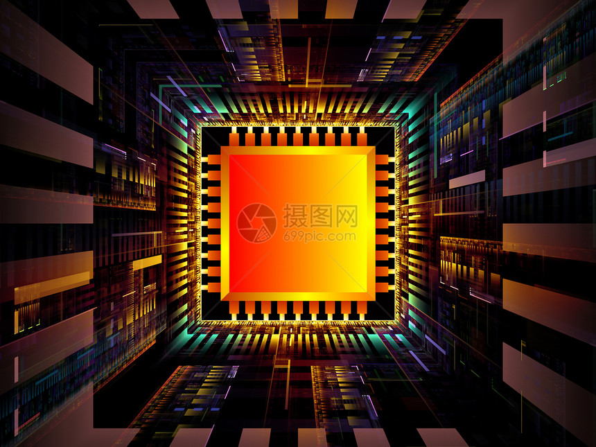 分形CPU芯片图片