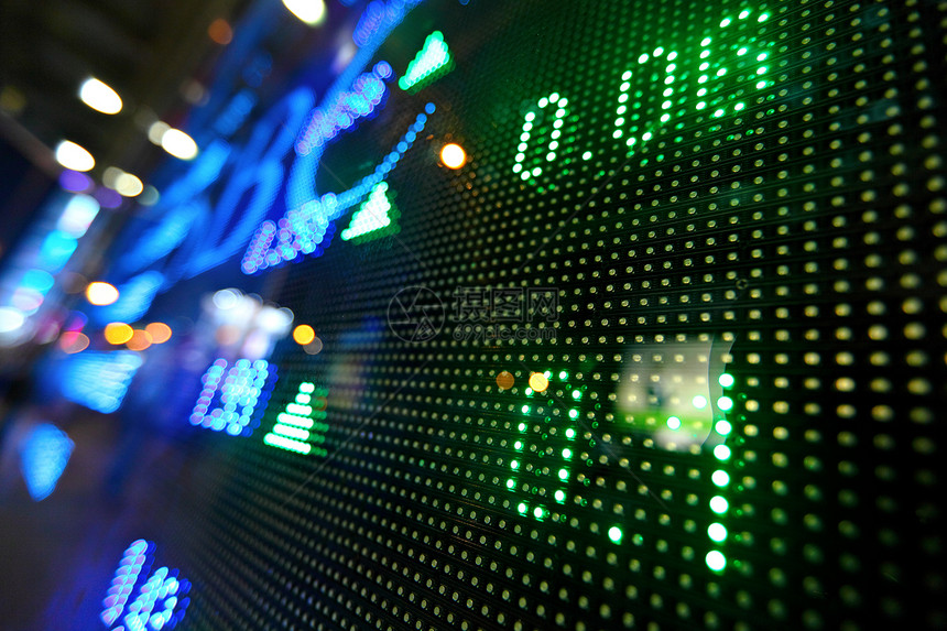 股票市场定价摘要电脑货币监视器技术蓝色插图投资屏幕图表库存图片