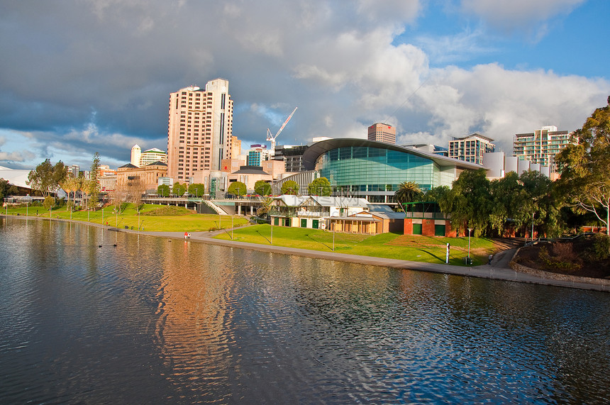 Adelaide市中心景观中心建筑建筑学风景娱乐城市天空习俗公园图片