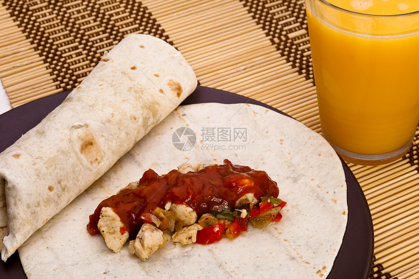 卷饼胡椒美食午餐烹饪盘子蔬菜洋葱食物小吃早餐图片