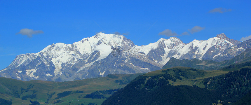 法国夏季前 勃朗山峰图片