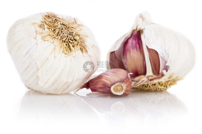 大蒜草本植物食物白色灯泡调味品紫色黄色芳香香味味道图片