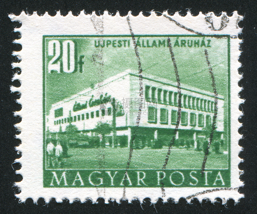布达佩斯大楼古董地标吸引力历史性明信片邮资邮票邮戳市中心信封图片