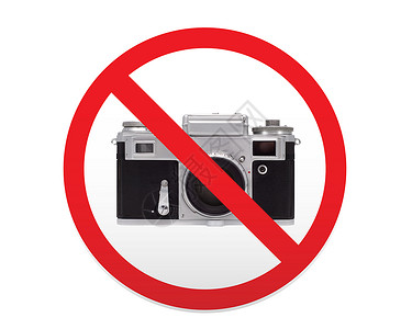 红色照相机禁止使用照相机和摄影机的标志背景
