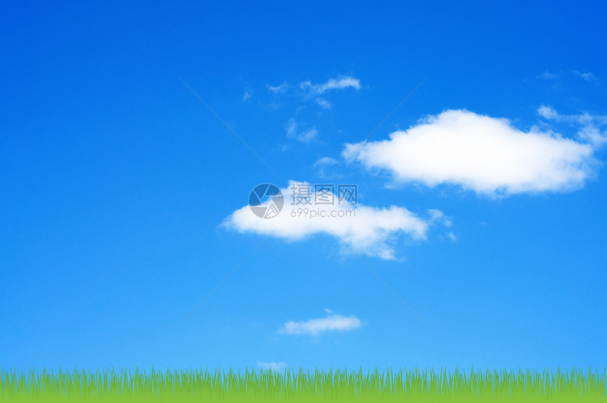 天空和云层背景与草图片