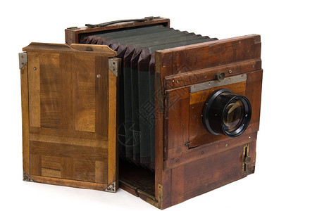 Retro相机摄影古董反射镜片工作室背景图片
